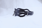 BDSM Collar Triple Wave Leather Choker with O Ring