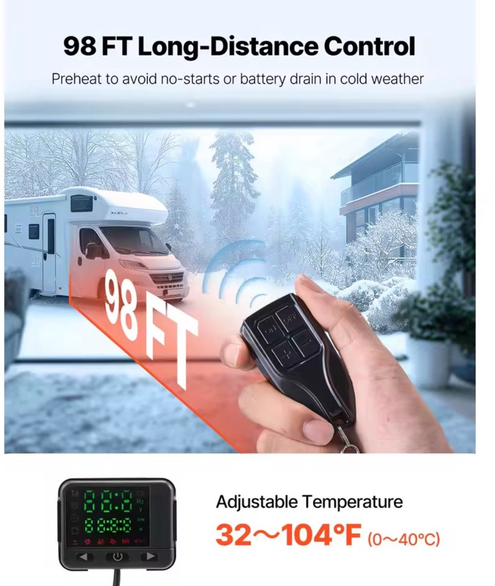 Diesel-luchtverwarmer met afstandsbediening – productfoto 3