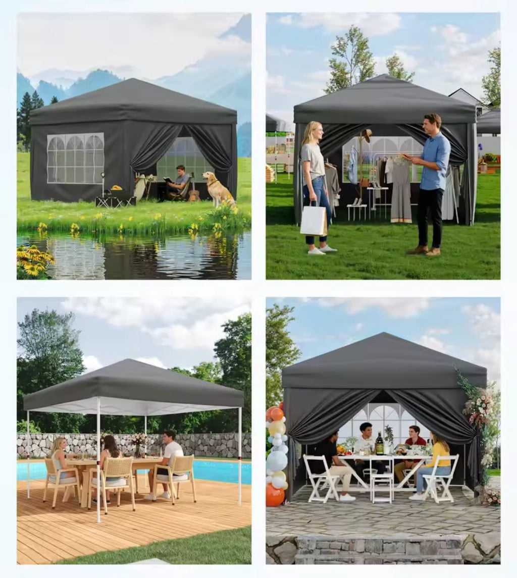 Opvouwbare partytent met vier zijwanden – 3 × 3 meter – productfoto 6