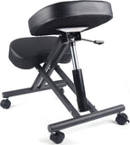 Ergonomische kniestoel op wielen – Zwart – productfoto 14