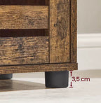Hoge opbergkast met open vakken – Bruin en zwart – productfoto 5