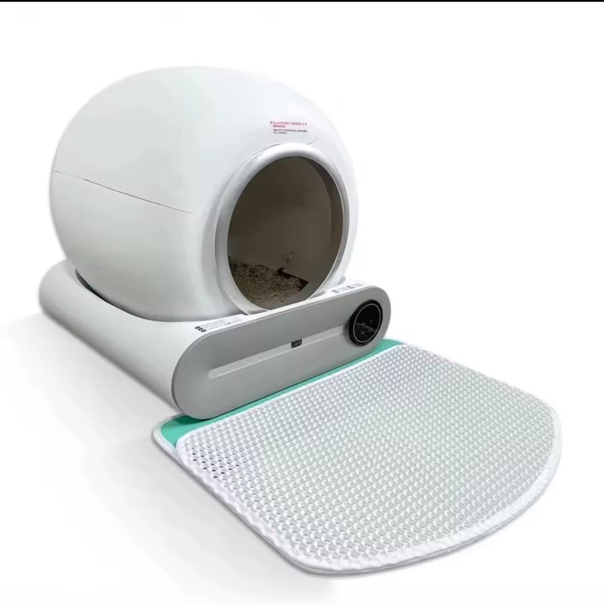 Gesloten kattentoilet – Wit en grijs – productfoto 2