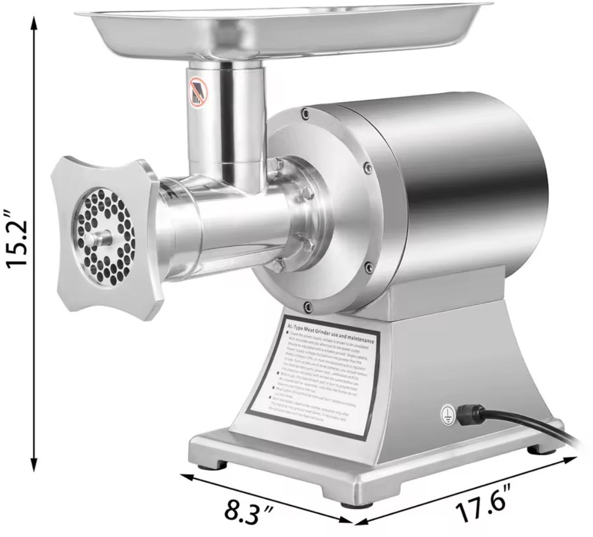 Elektrische vleesmolen met accessoires – productfoto 5