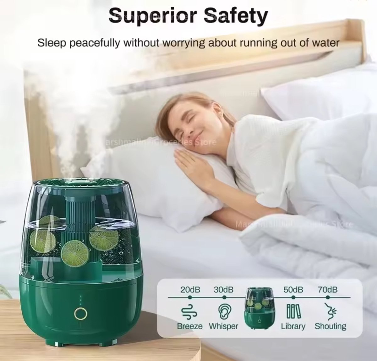 Luchtbevochtiger met aroma en topvulling – 6,8 liter – productfoto 2