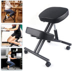 Ergonomische kniestoel op wielen – Zwart – productfoto 3