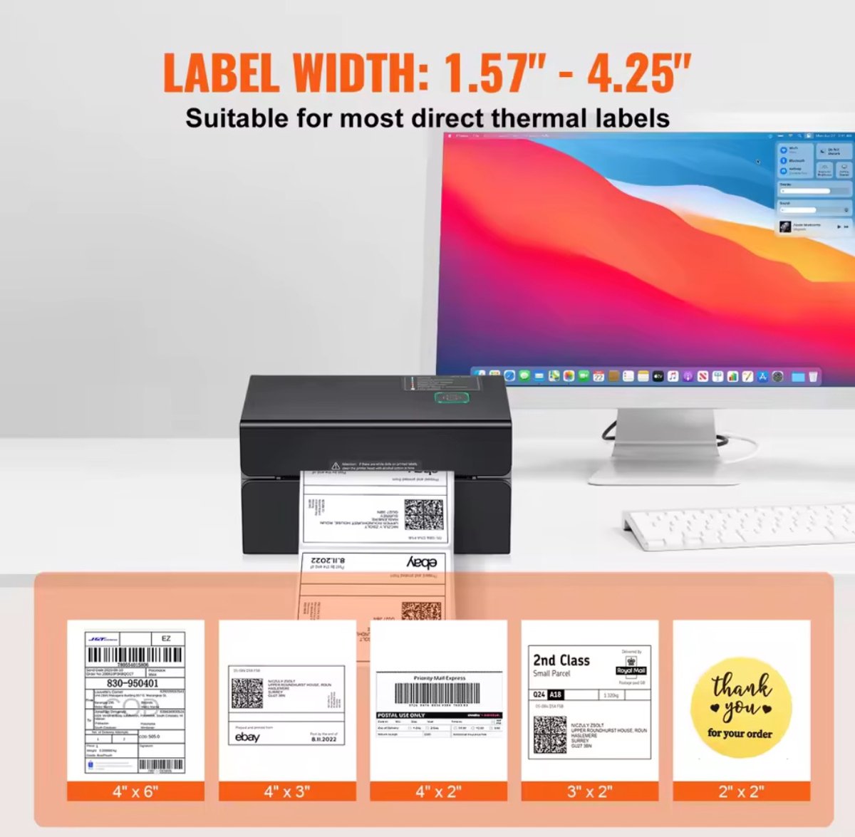Thermische labelprinter met Bluetooth – productfoto 4