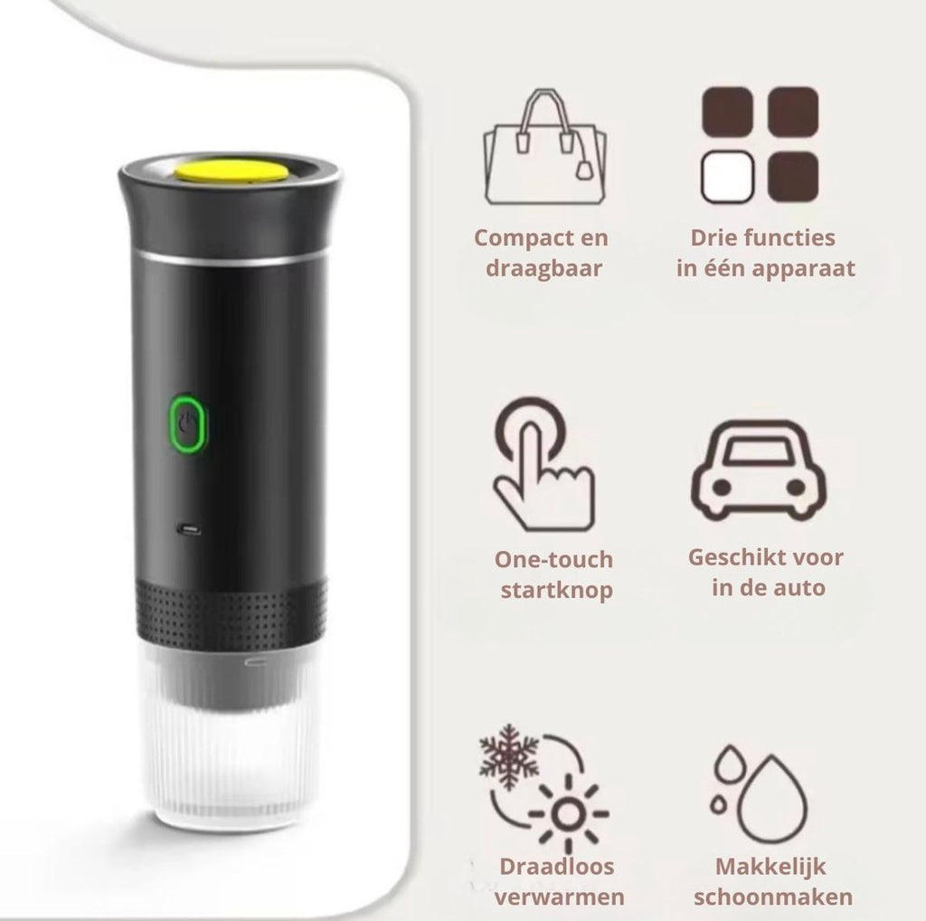 Draagbare 3-in-1 koffiemaker – Zwart – productfoto 4