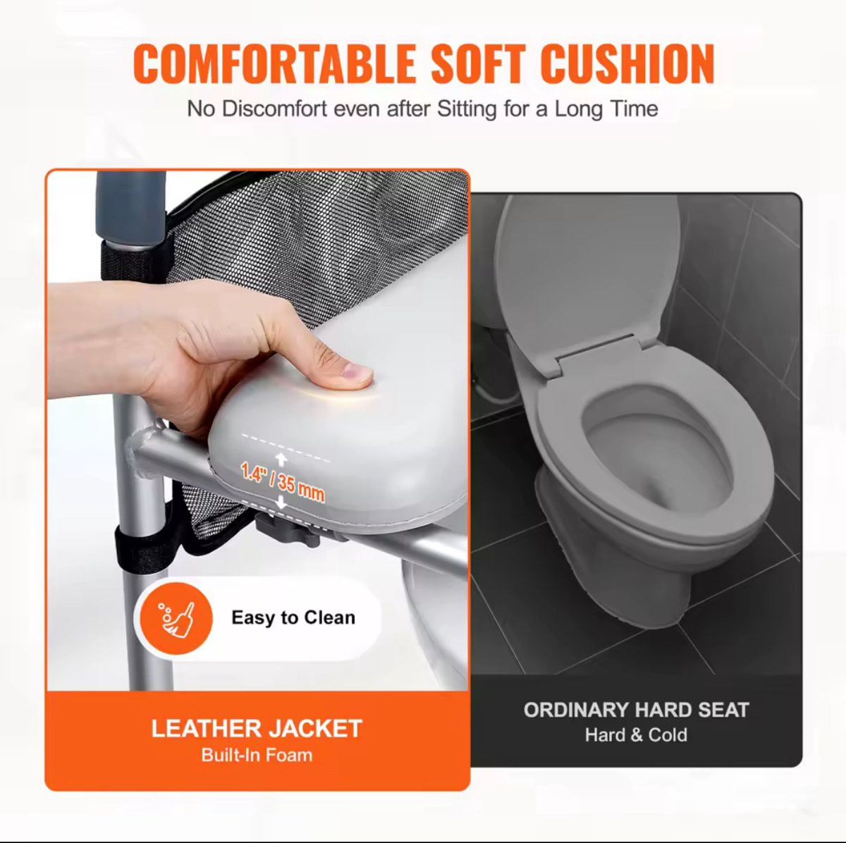 Verhoogde toiletstoel met armleuningen – Verstelbaar – productfoto 4