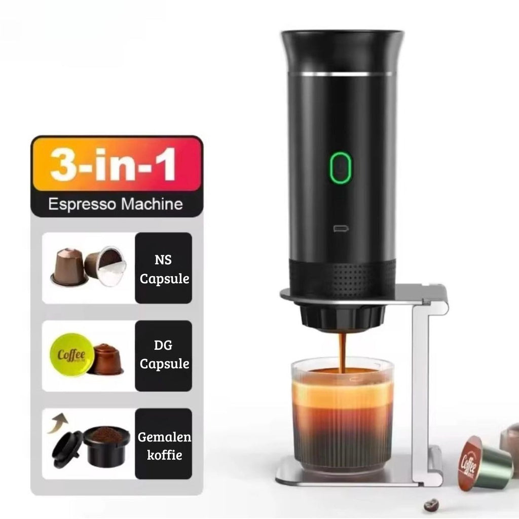 Draagbare 3-in-1 koffiemaker – Zwart – productfoto 2