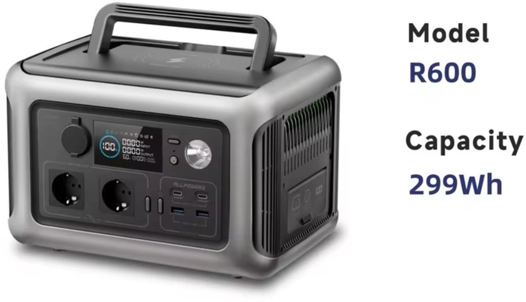 R600 powerstation met flexibel zonnepaneel – 600 W / 299 Wh – productfoto 7