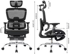 Bureaustoel met mesh bekleding – Groen en zwart – productfoto 5