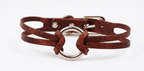Minimalistische leren halsband – Dubbele band