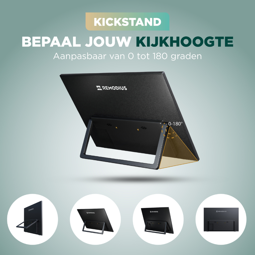 Remodius draagbare monitor 16 inch – 2.5K IPS, USB-C en HDMI