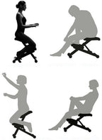 Ergonomische kniestoel op wielen – Zwart – productfoto 2