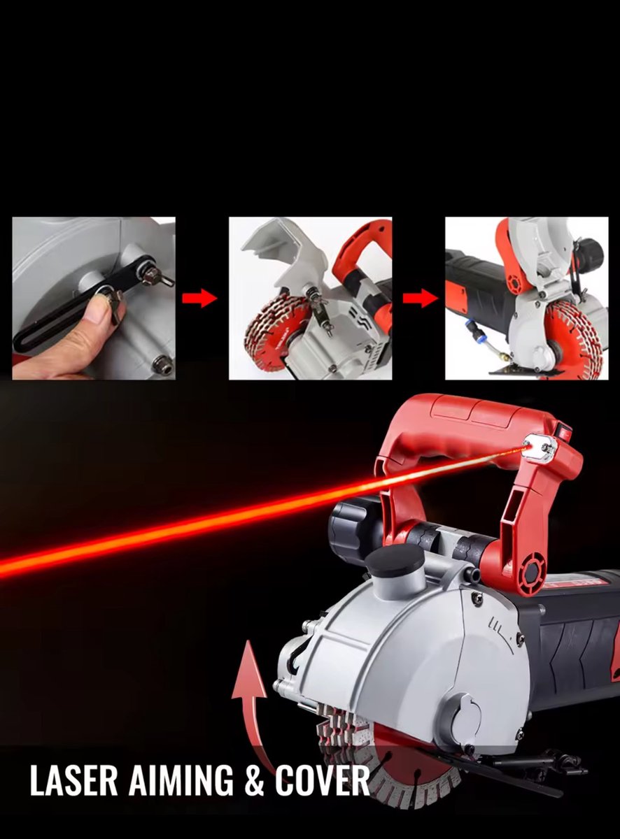Elektrische muurslijper en groefmachine – 125 mm – productfoto 2