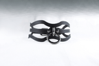 BDSM Collar Triple Wave Leather Choker with O Ring