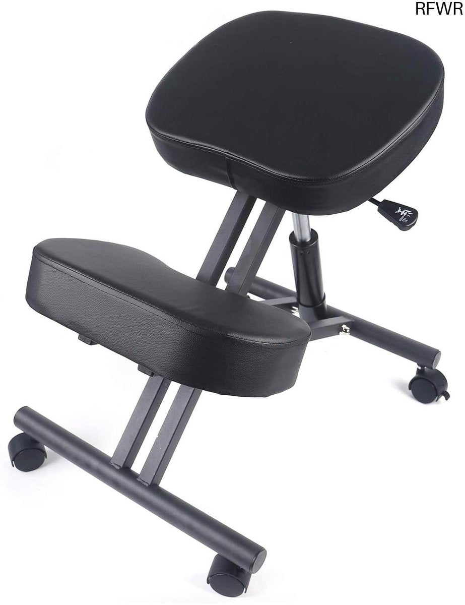Ergonomische kniestoel op wielen – Zwart – productfoto 19