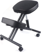 Ergonomische kniestoel op wielen – Zwart – productfoto 16