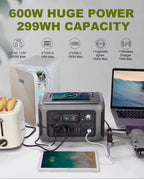 R600 powerstation met flexibel zonnepaneel – 600 W / 299 Wh – productfoto 4