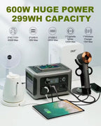 R600 powerstation met flexibel zonnepaneel – 600 W / 299 Wh – productfoto 6