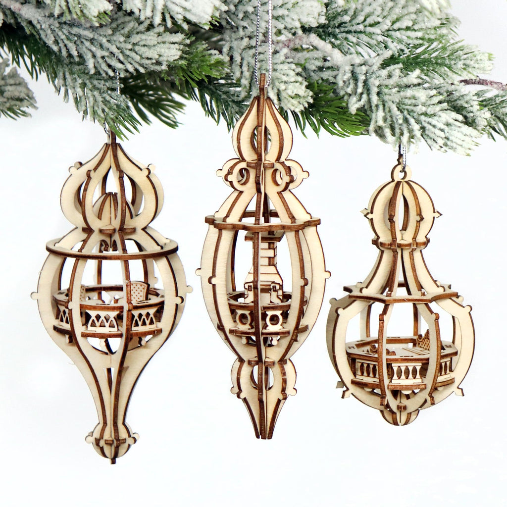 Houten kerstboomhangers bouwpakket – set van 3 | Home Sweet Home