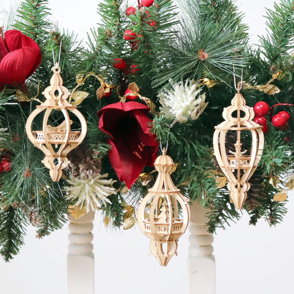 Houten kerstboomhangers bouwpakket – set van 3 | Home Sweet Home