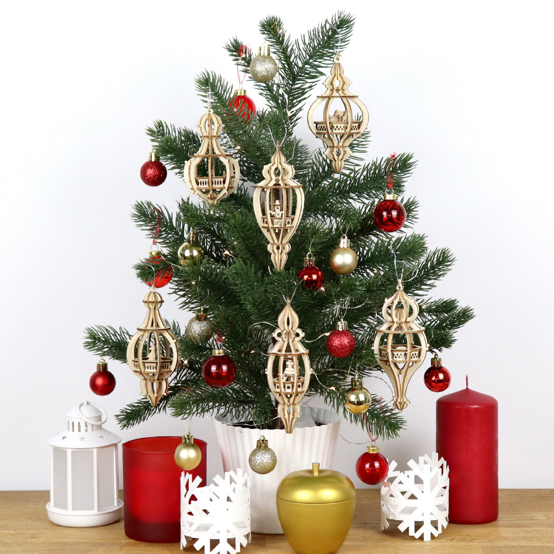 Houten kerstboomhangers bouwpakket – set van 3 | Home Sweet Home