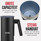 DistinQ elektrische melkopschuimer 4-in-1 – Zwart