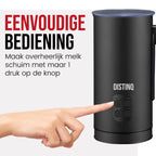 DistinQ elektrische melkopschuimer 4-in-1 – Zwart