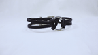 Minimalistische leren halsband – Dubbele band