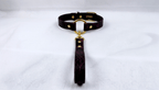 Leren halsband met lijn – O-ring