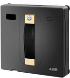ABIR WD8 zwarte rechthoekige raamreiniger met gouden handvat en aan/uit knop.