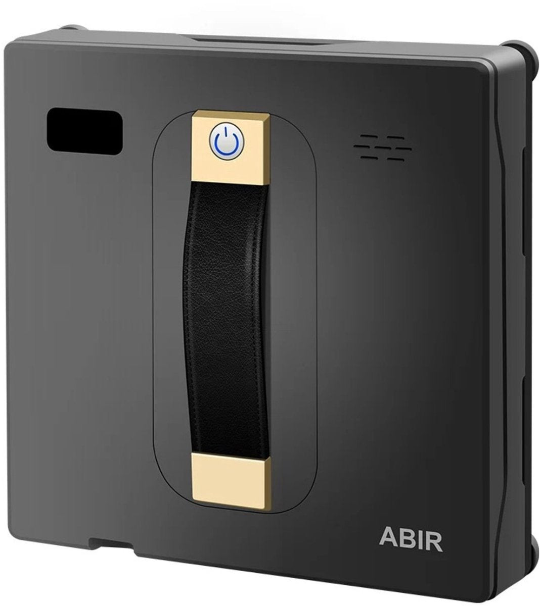 ABIR WD8 zwarte rechthoekige raamreiniger met gouden handvat en aan/uit knop.