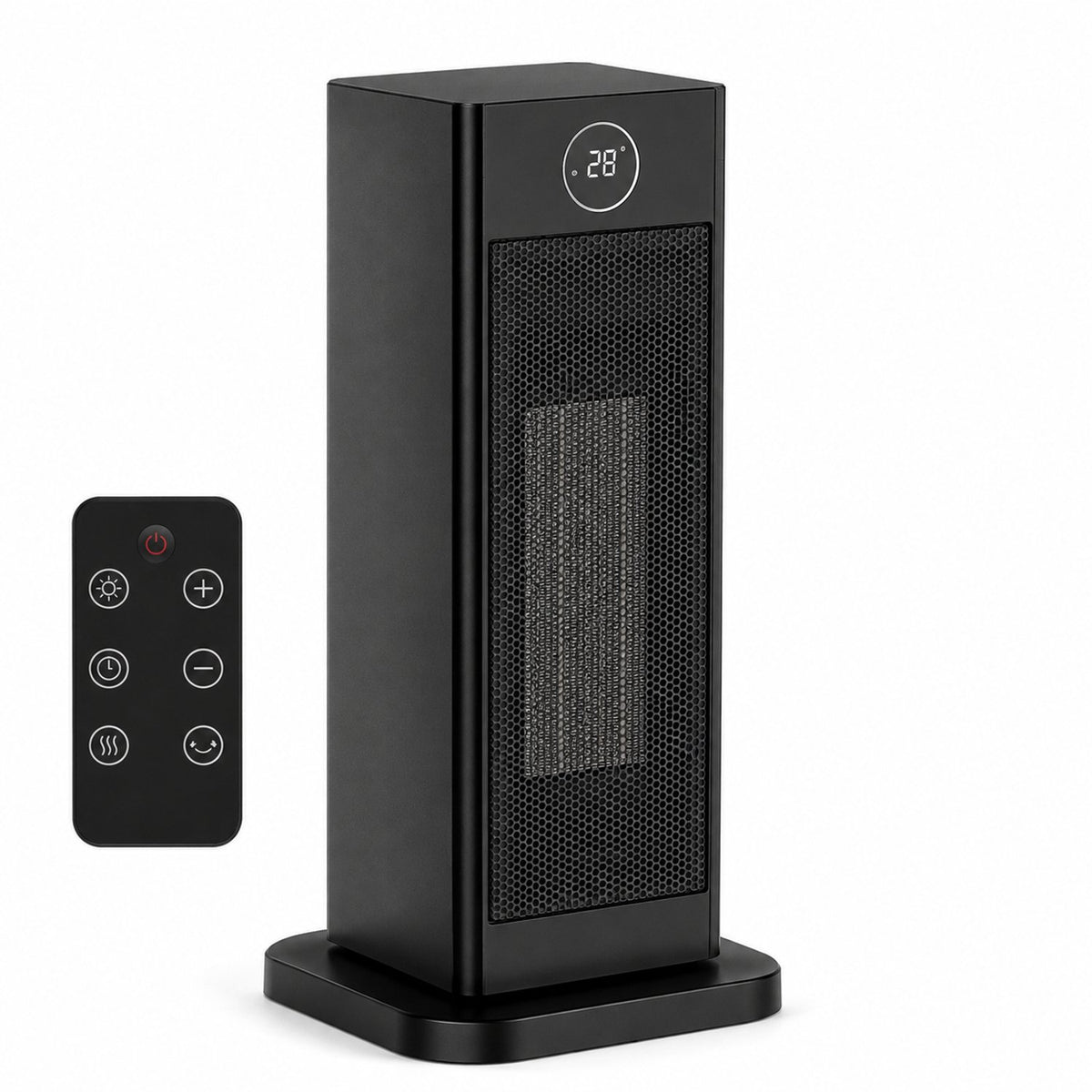 Quality Goods Keramische Kachel - Elektrische Verwarming - 2000 W - 40,5 cm - Afstandsbediening - Zwart