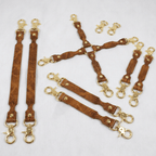 Leren verbindingsset – Marble Brown