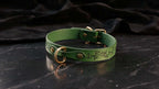 Productfoto: Leather Bird Pattern Collar Leather Choker O-Ring Buckle 12-16.