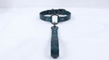 Productfoto: Leren halsband met lijn – Marmermotief