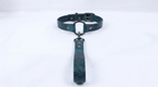 Productfoto: Leren halsband met lijn – Marmermotief