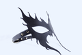 Productfoto: Leren masker met vlammenpatroon