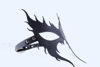 Productfoto: Leren masker met vlammenpatroon