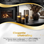 KENN® Glazen Kaarsenhouders – Set van 3 – Rookglas
