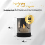 Productfoto: KENN Glazen Waxinelichthouders – Set van 4 – Rookglas