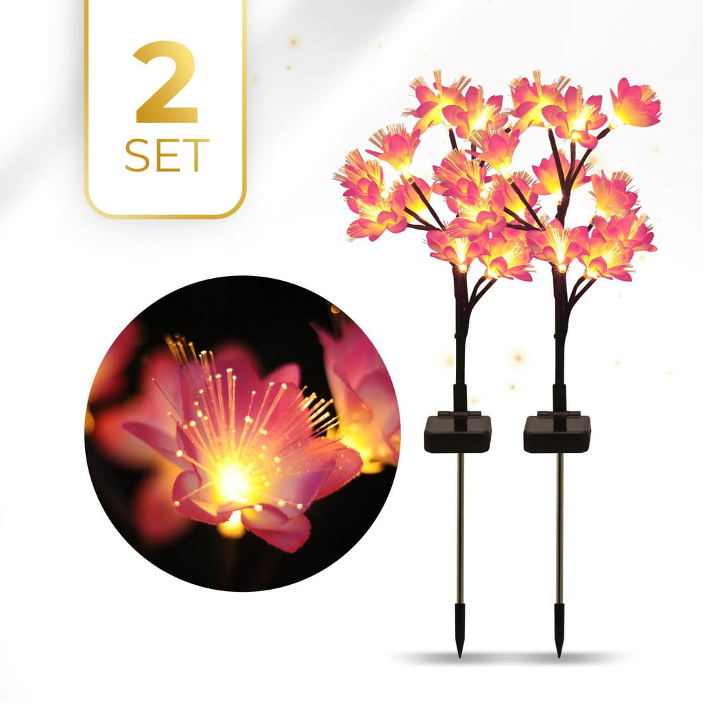 Productfoto: KENN Solar Bloemenverlichting – Set van 2 – Roze