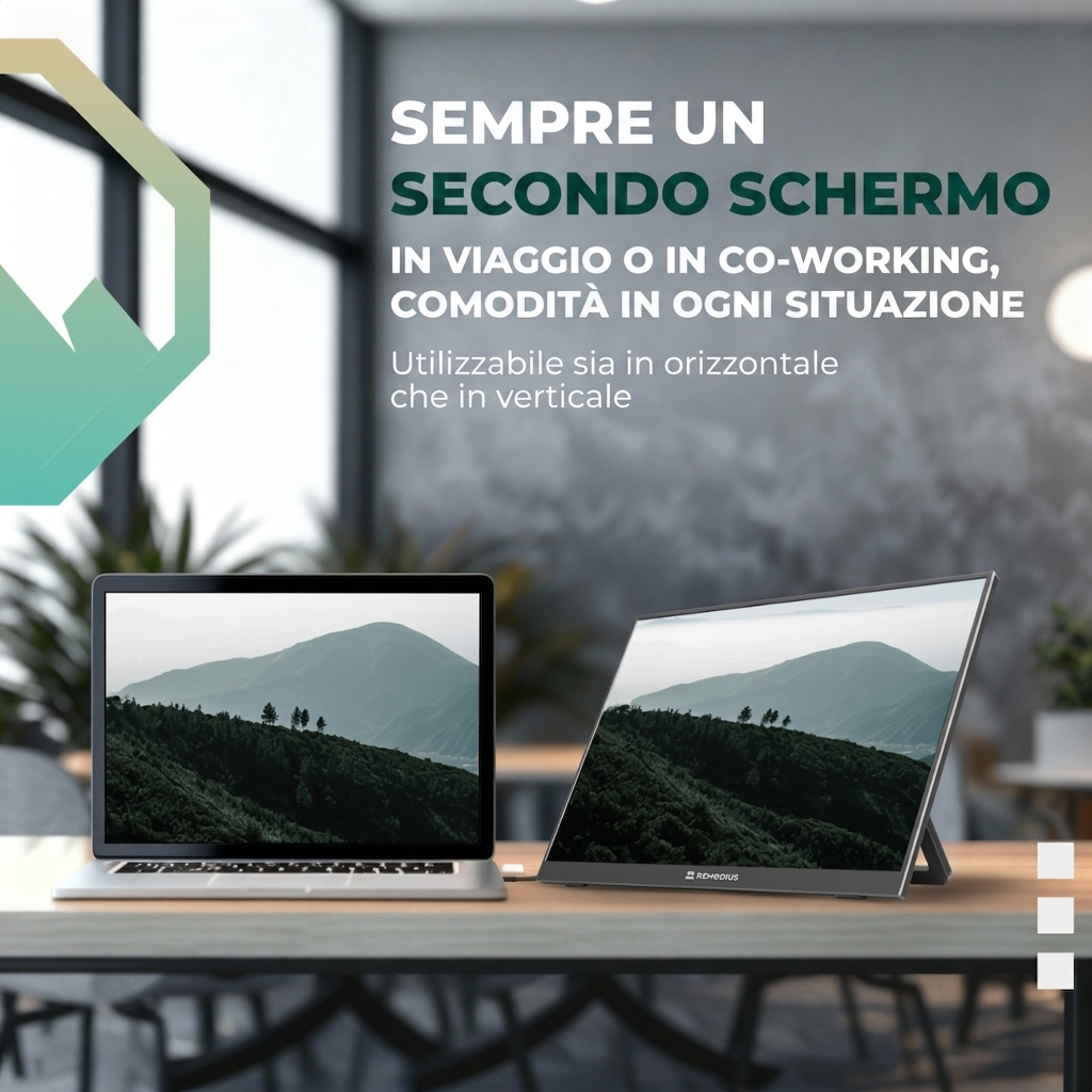 Remodius draagbare monitor 16 inch – 2.5K IPS, USB-C en HDMI