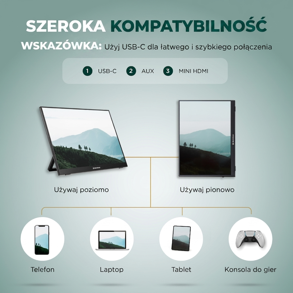Remodius draagbare monitor 16 inch – 2.5K IPS, USB-C en HDMI