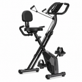 Inklapbare hometrainer met rugsteun – Zwart
