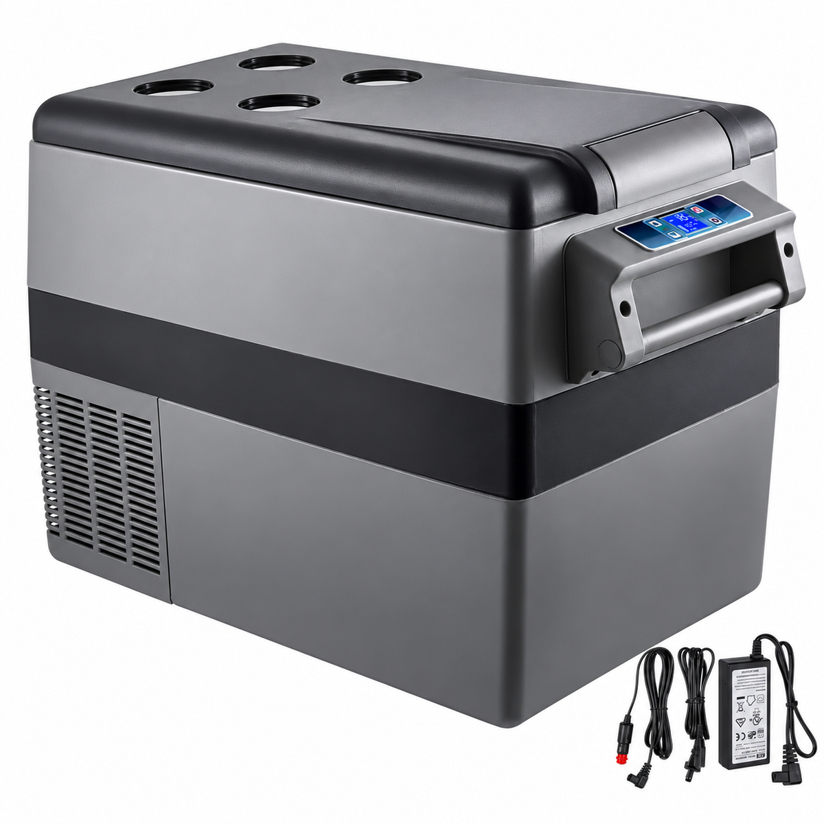 20L Draagbare Auto-Vrieskist, Mini Koelkast, 45W, 12V AC/DC, Voor Thuis en Buiten op witte achtergrond