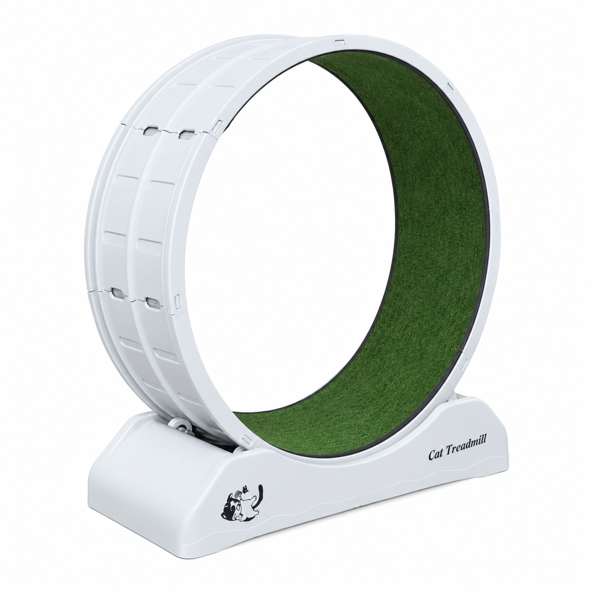Kattenloopwiel met onderstel – Wit en groen