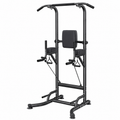 Power tower met optrekstang en dipsteunen – Zwart