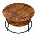 Vasagle - Salontafel - Bruin - 80x80x45 cm op witte achtergrond